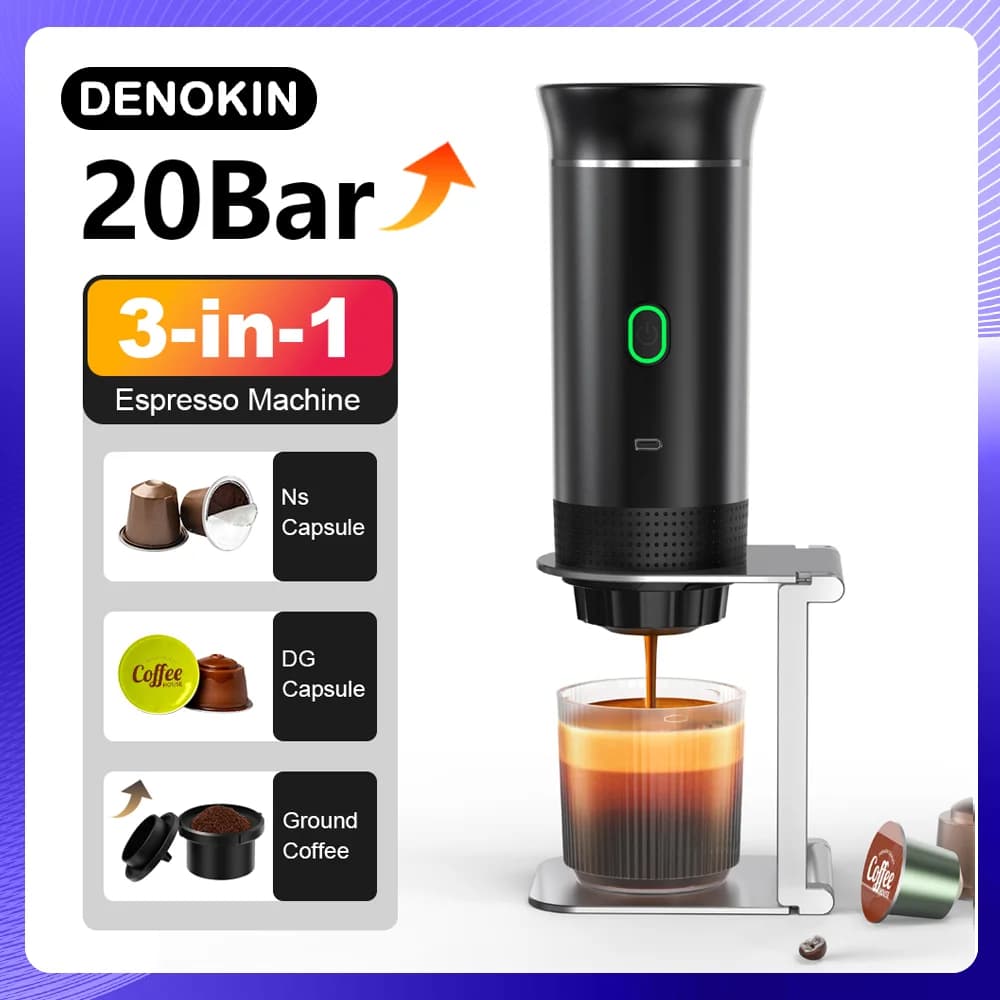 Hordozható 3 az 1-ben eszpresszó kávéfőző